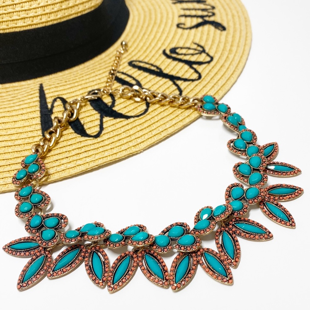BOHO DREAMS TURQUOISE ARROW Blue Stone Necklace OS